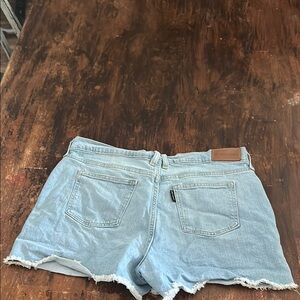 Harley-Davidson Blue Jean Shorts Distressed Hem